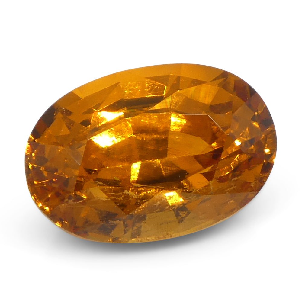 1.77ct Oval Fanta Orange Mandarin Spessartite/Spessartine Garnet from Namibia - Skyjems Wholesale Gemstones