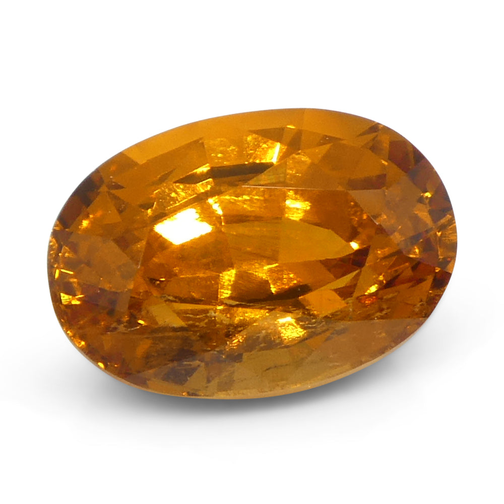 1.77ct Oval Fanta Orange Mandarin Spessartite/Spessartine Garnet from Namibia - Skyjems Wholesale Gemstones