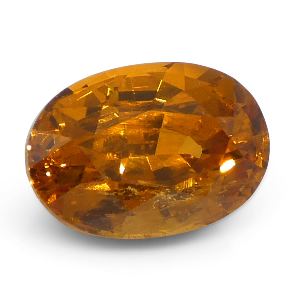 1.77ct Oval Fanta Orange Mandarin Spessartite/Spessartine Garnet from Namibia - Skyjems Wholesale Gemstones