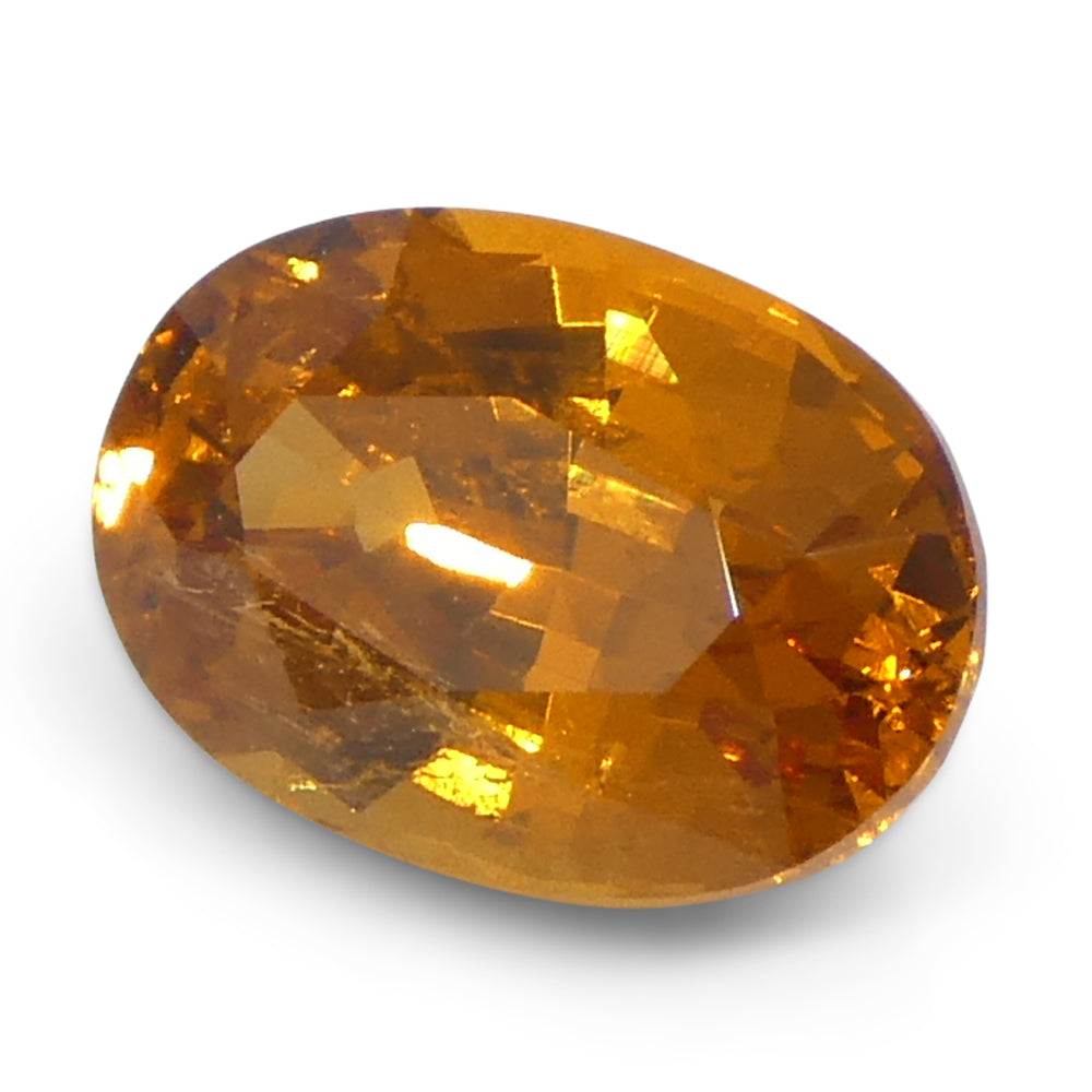 1.77ct Oval Fanta Orange Mandarin Spessartite/Spessartine Garnet from Namibia - Skyjems Wholesale Gemstones