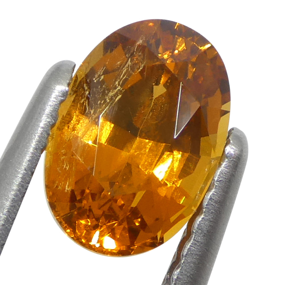 1.77ct Oval Fanta Orange Mandarin Spessartite/Spessartine Garnet from Namibia - Skyjems Wholesale Gemstones