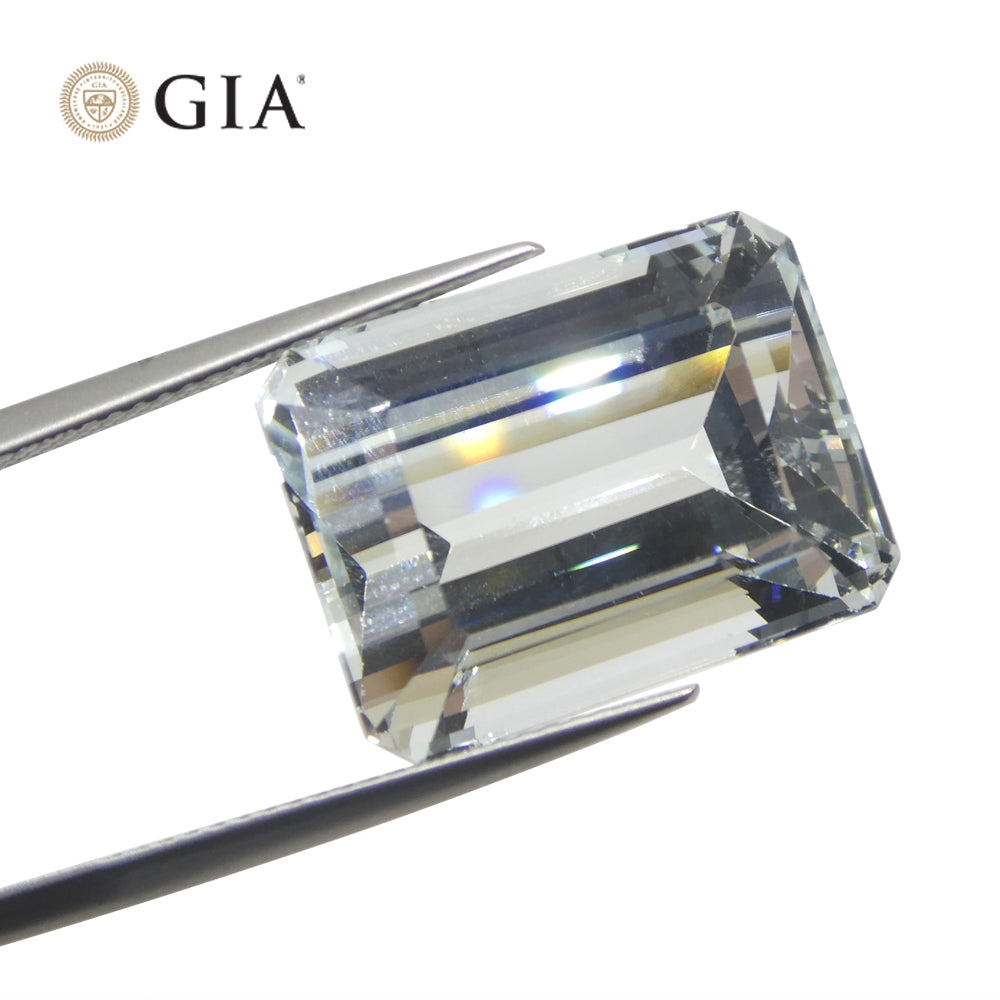 25.97ct Octagonal/Emerald Cut Aquamarine GIA Certified - Skyjems Wholesale Gemstones