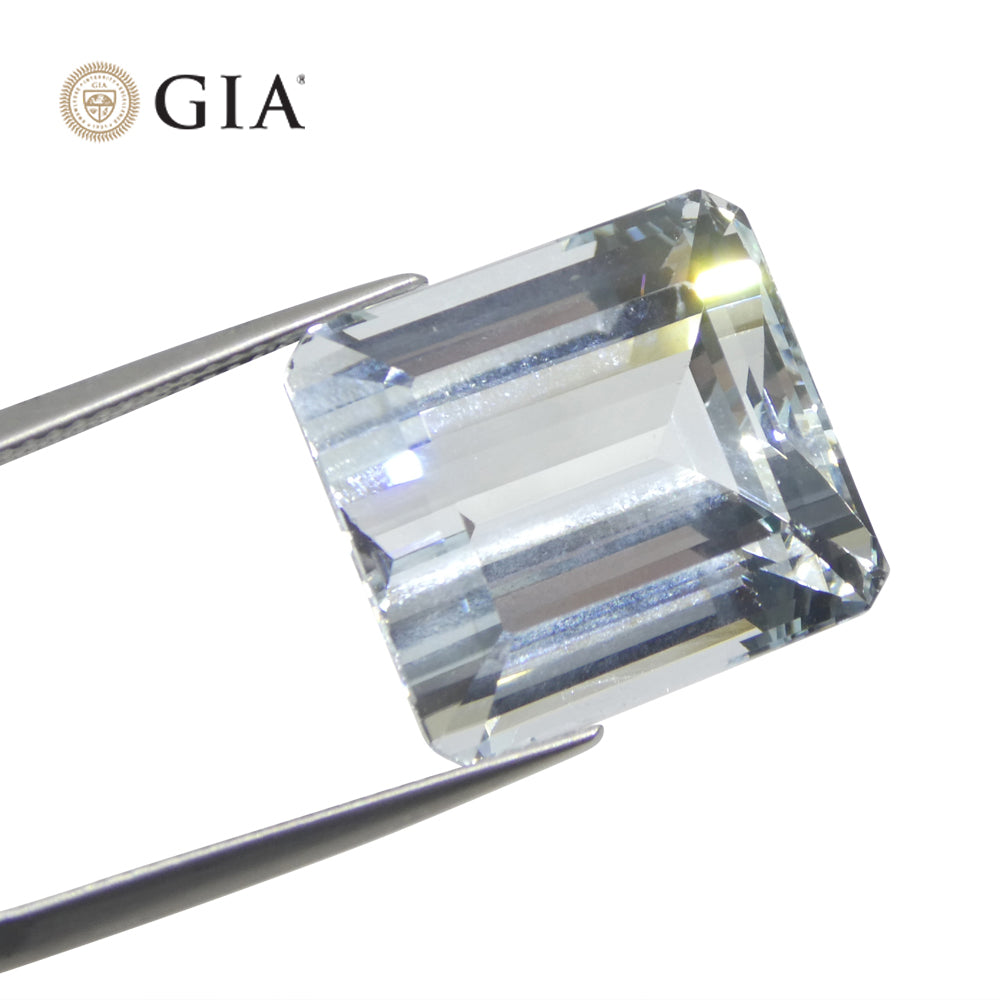 25.74ct Octagonal/Emerald Cut Aquamarine GIA Certified - Skyjems Wholesale Gemstones
