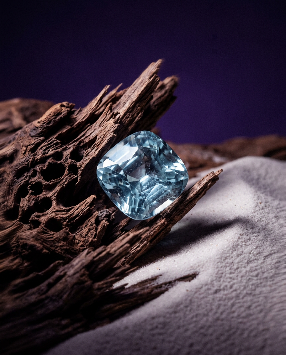 30.48 carat Brazilian Greenish Blue Aquamarine Cushion Cut, GIA Certified Natural Unheated Gemstone by SkyJems