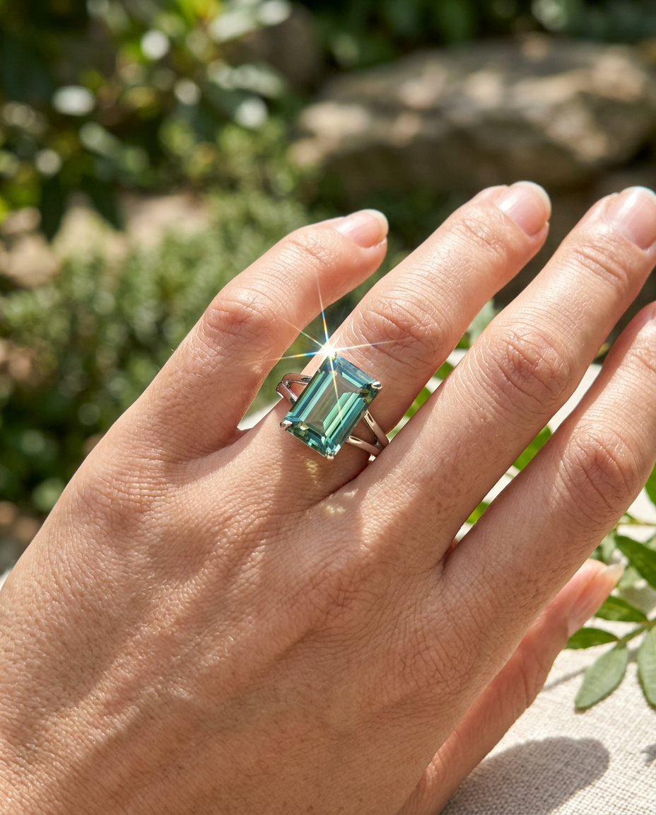 0.86ct alexandrite rectangular cut, bluish green to grey-purple, GIA certified unheated — Skyjems