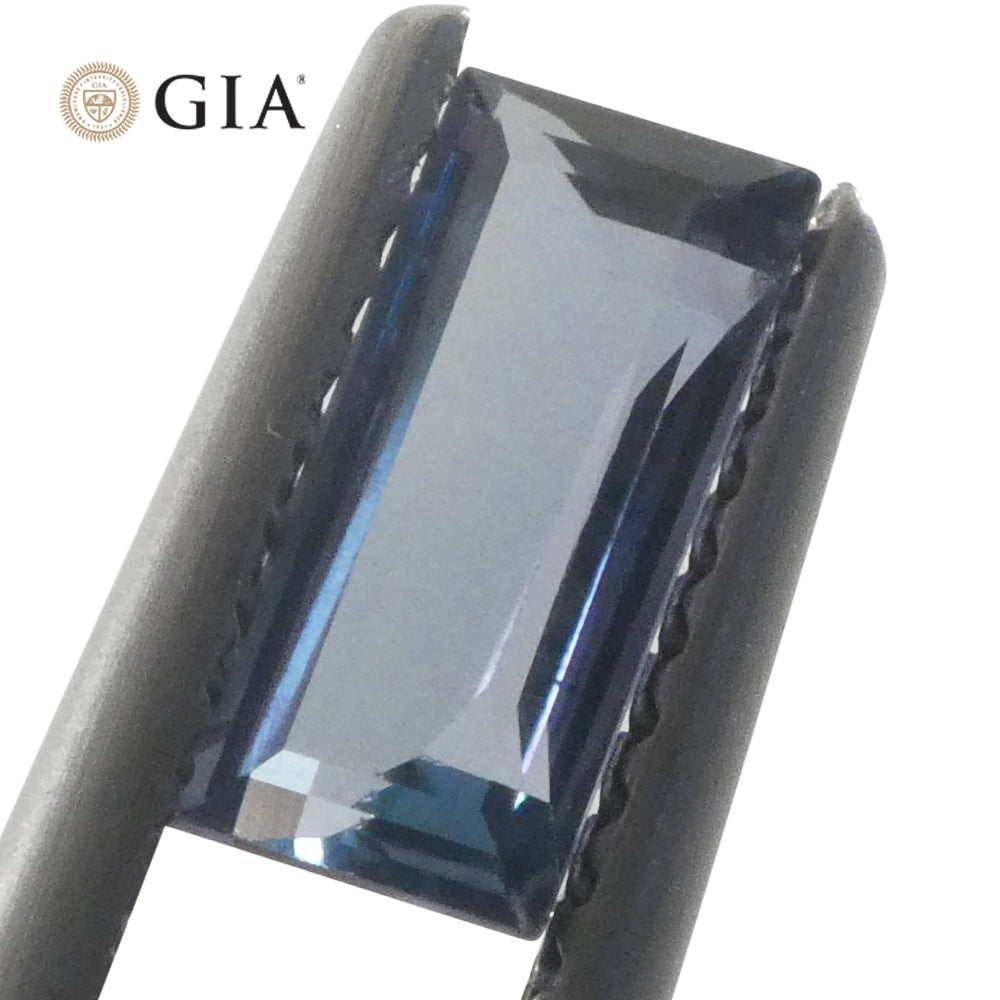 0.86ct Rectangular/Baguette Bluish Green to Grey-Purple Alexandrite GIA Certified India Unheated - Skyjems Wholesale Gemstones