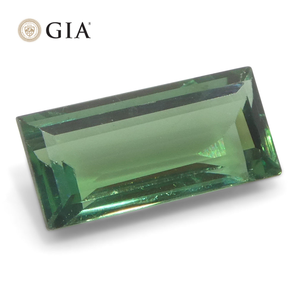 0.86ct Rectangular/Baguette Bluish Green to Grey-Purple Alexandrite GIA Certified India Unheated - Skyjems Wholesale Gemstones