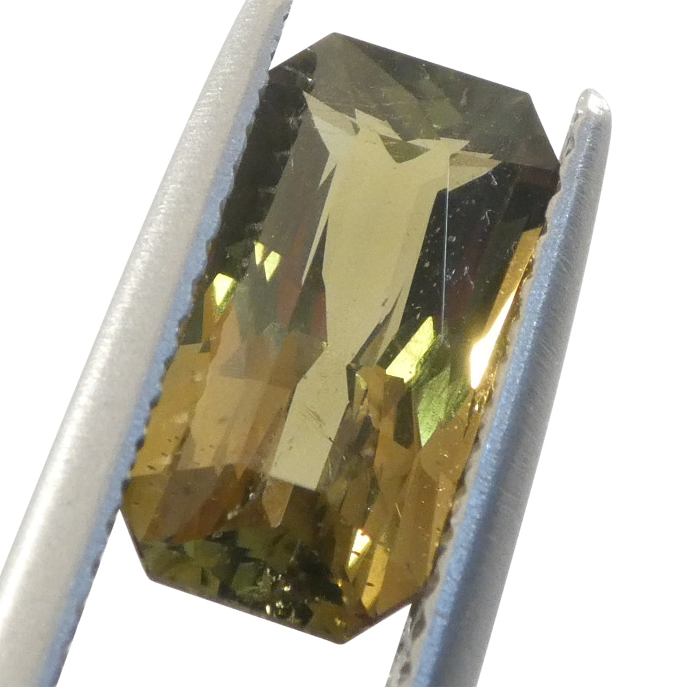 2.91ct Octagonal/Emerald Cut Yellowish Green to Brown-Yellow Alexandrite GIA Certified Unheated - Skyjems Wholesale Gemstones