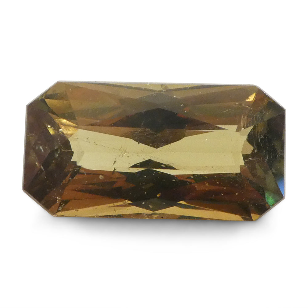 2.91ct Octagonal/Emerald Cut Yellowish Green to Brown-Yellow Alexandrite GIA Certified Unheated - Skyjems Wholesale Gemstones