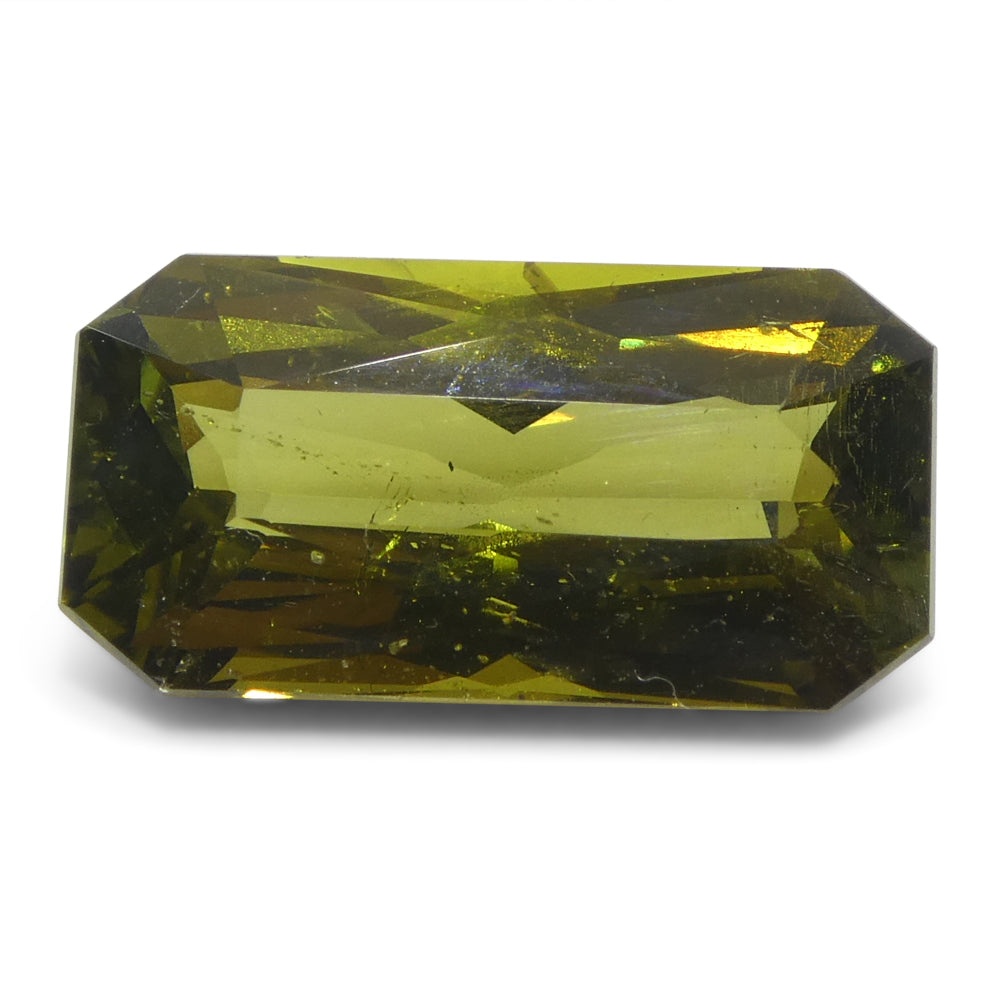 2.91ct Octagonal/Emerald Cut Yellowish Green to Brown-Yellow Alexandrite GIA Certified Unheated - Skyjems Wholesale Gemstones