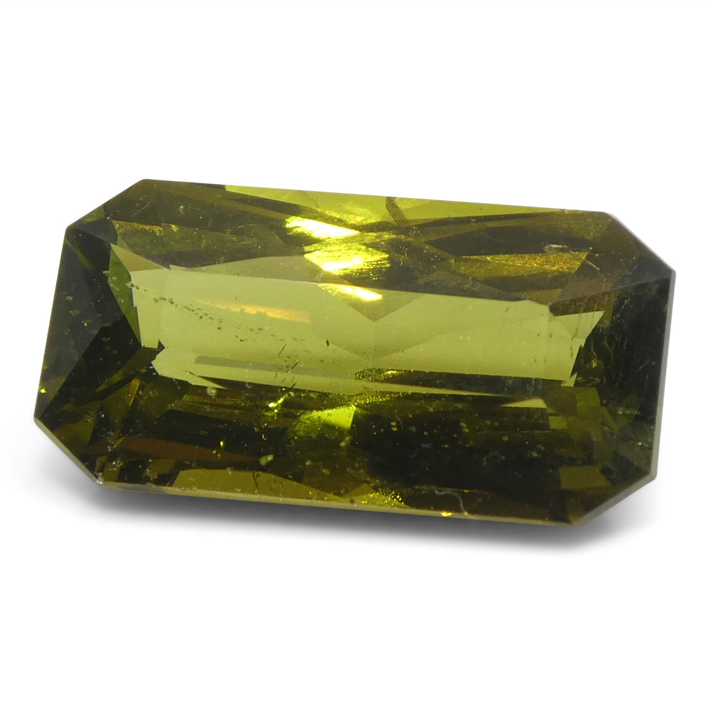 2.91ct Octagonal/Emerald Cut Yellowish Green to Brown-Yellow Alexandrite GIA Certified Unheated - Skyjems Wholesale Gemstones