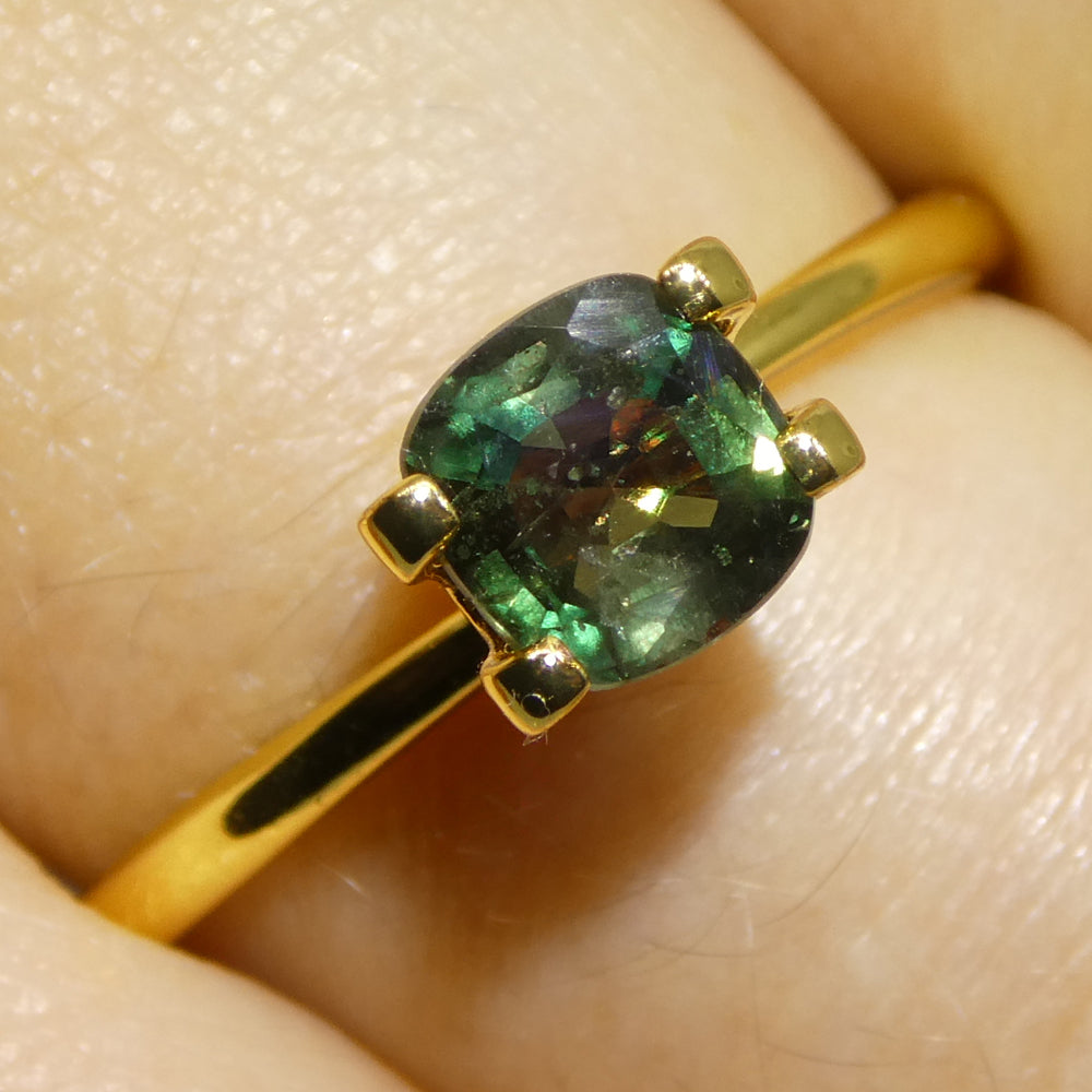 0.97ct Cushion Greenish Blue to Purple Alexandrite GIA Certified Madagascar Unheated - Skyjems Wholesale Gemstones