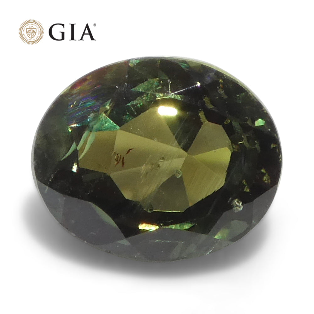 1.16ct Oval Bluish Green to Purple Alexandrite GIA Certified Madagascar Unheated - Skyjems Wholesale Gemstones