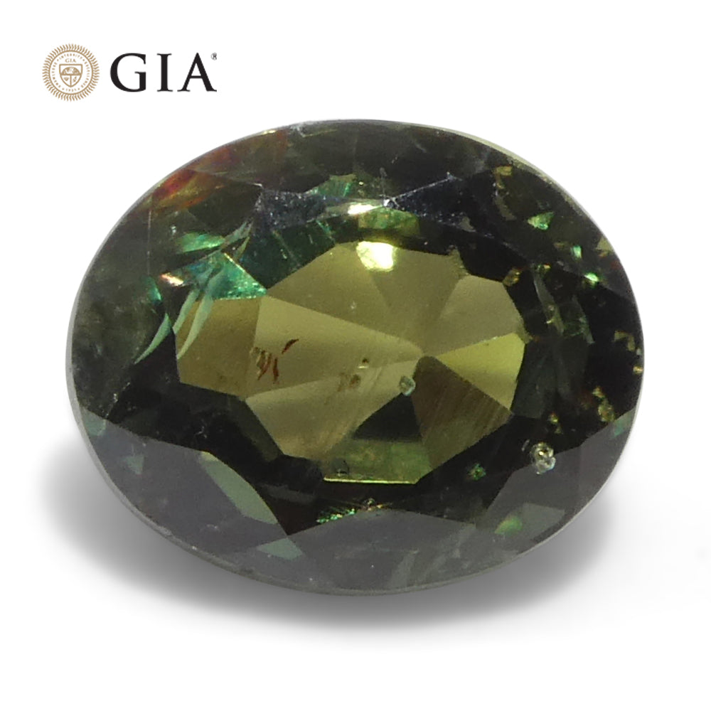 1.16ct Oval Bluish Green to Purple Alexandrite GIA Certified Madagascar Unheated - Skyjems Wholesale Gemstones