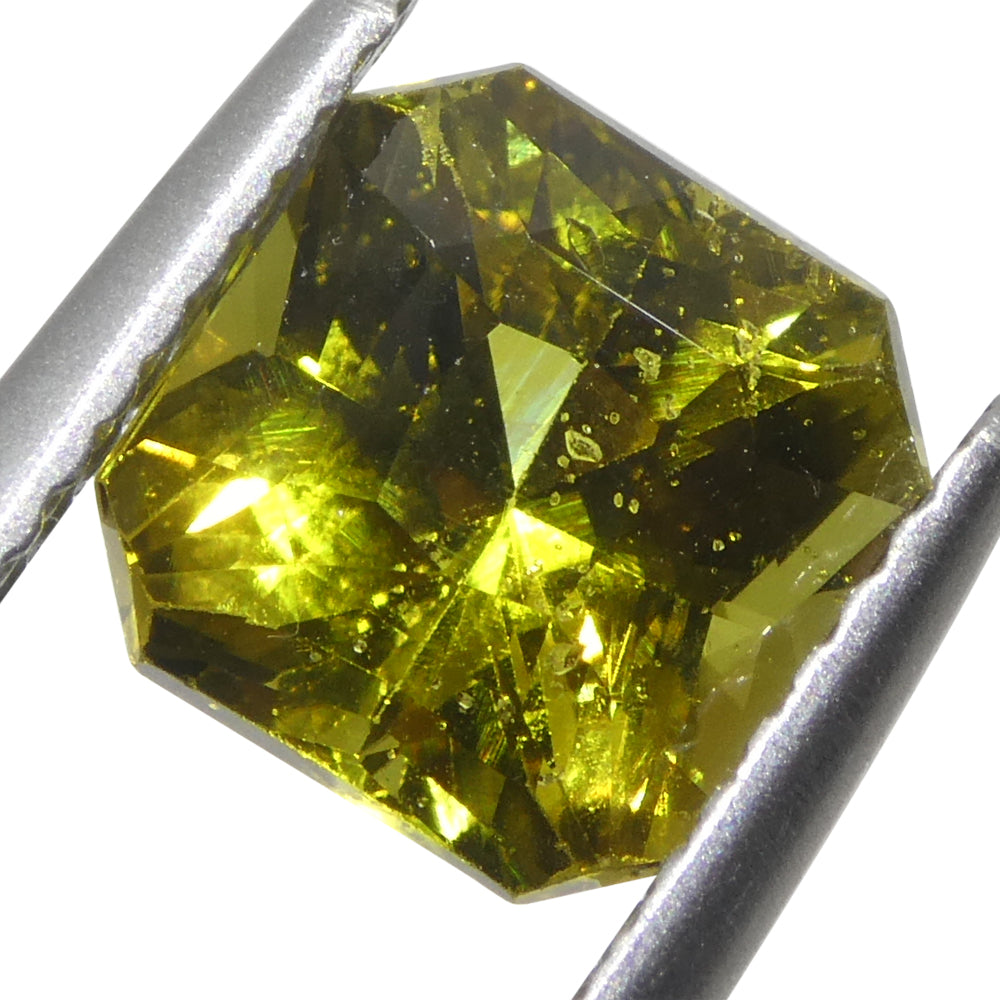 2.58ct Octagonal/Emerald Cut Green-Yellow Chrysoberyl GIA