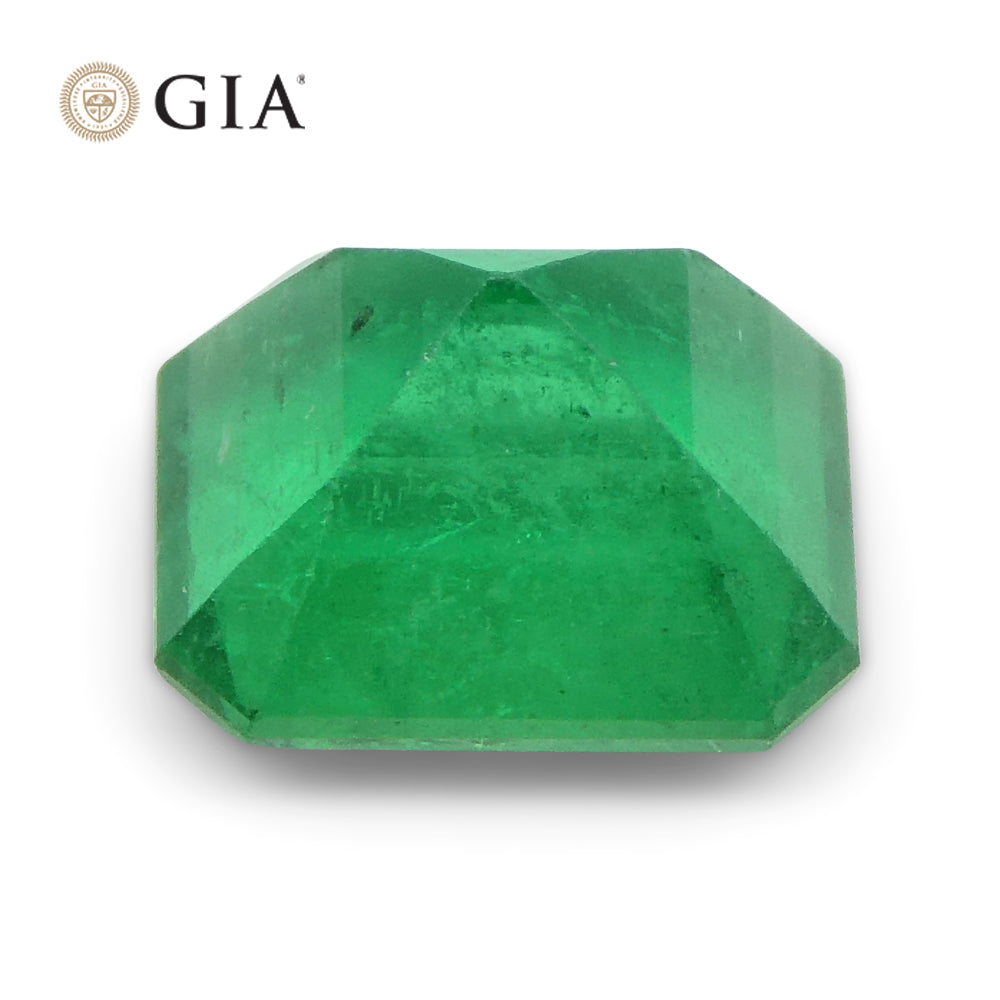 1.76ct Octagonal/Emerald Cut Green Emerald GIA Certified Russia - Skyjems Wholesale Gemstones