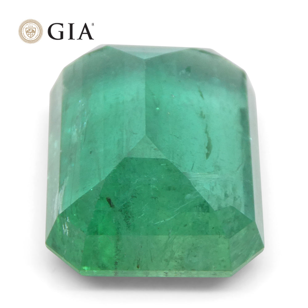 9ct Octagonal/Emerald Cut Green Emerald GIA Certified Zambia (F2) - Skyjems Wholesale Gemstones