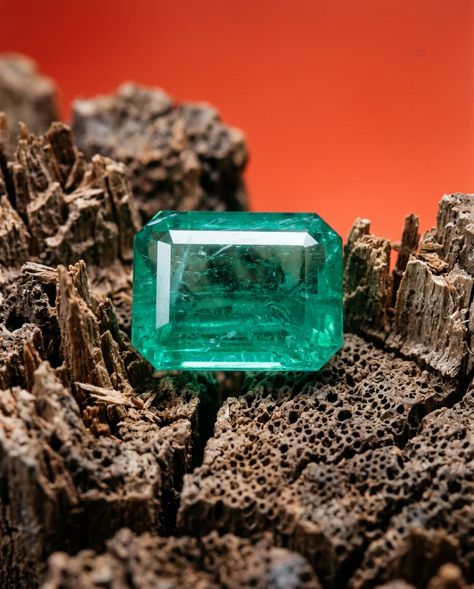 9ct emerald cut green emerald, vivid green, eye clean, GIA certified Zambia — Skyjems