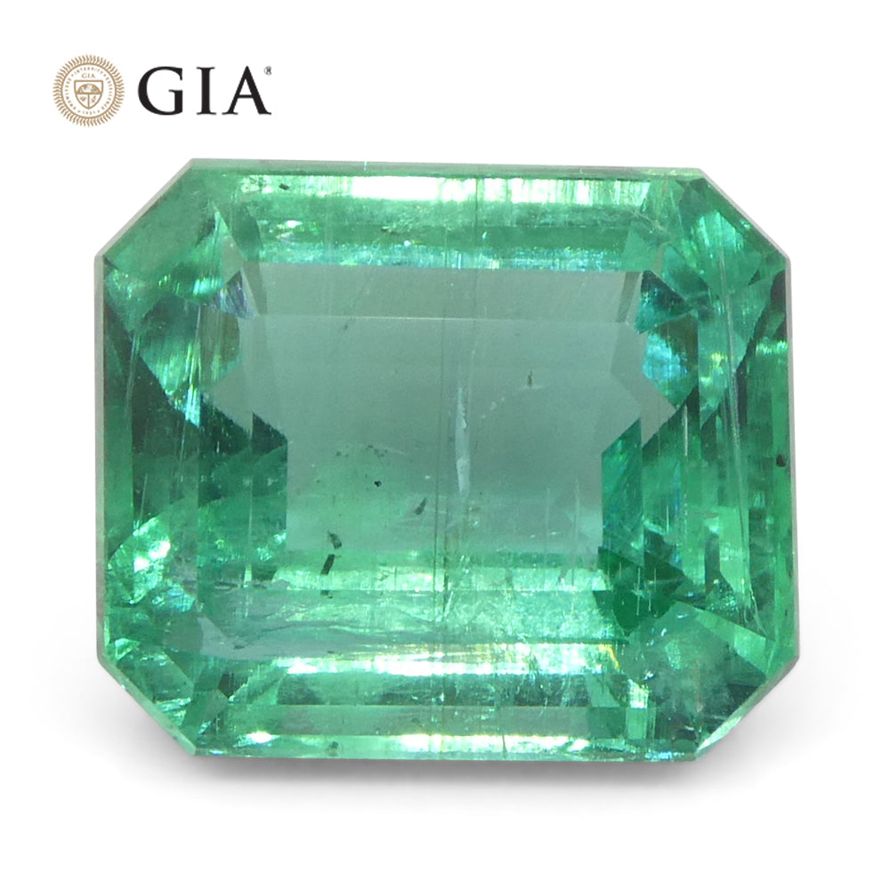 3.15ct Zambian Green Emerald, Octagonal Cut, GIA Certified Natural Beryl Gemstone by SkyJems