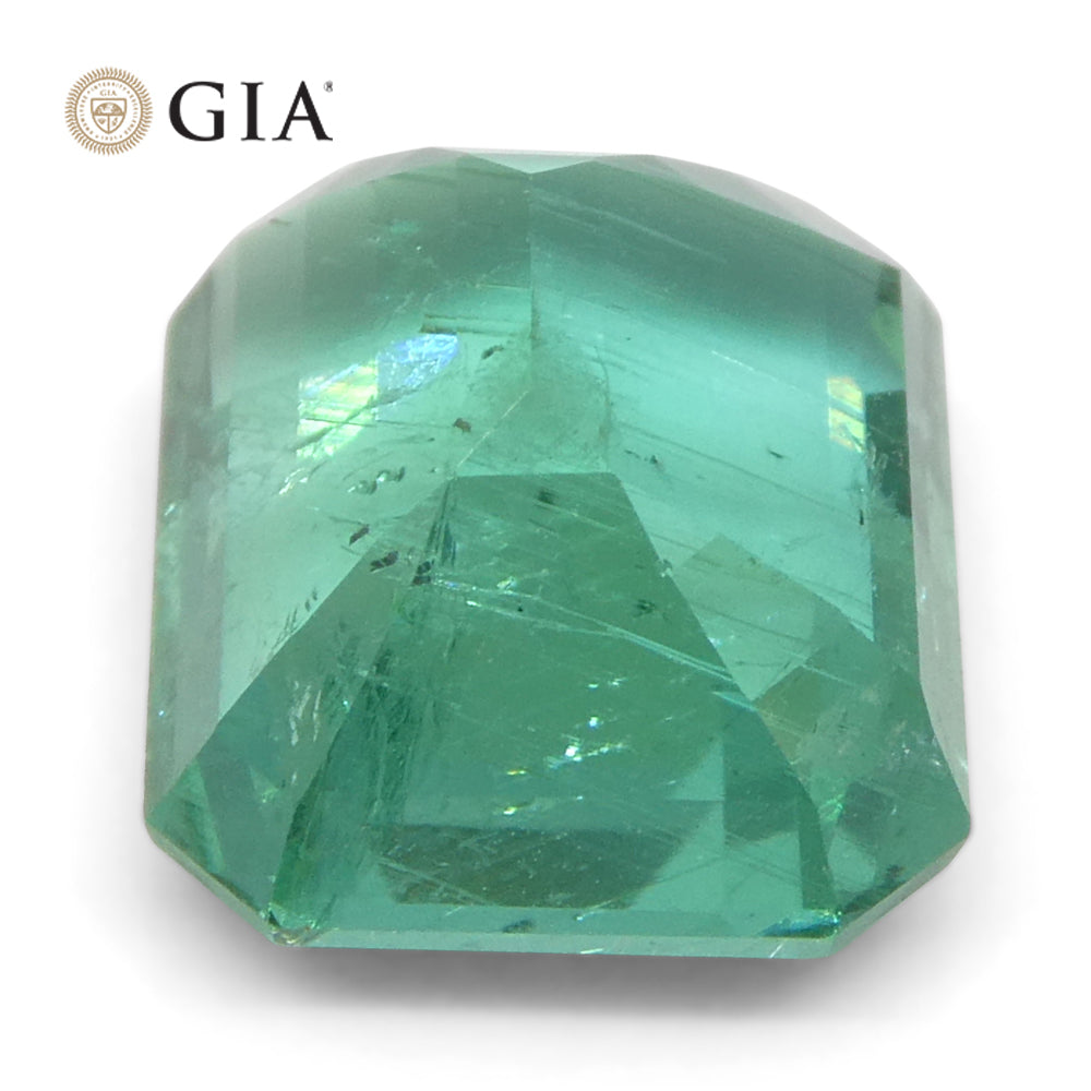 3.15ct Octagonal/Emerald Cut Green Emerald GIA Certified Zambia (F2) - Skyjems Wholesale Gemstones