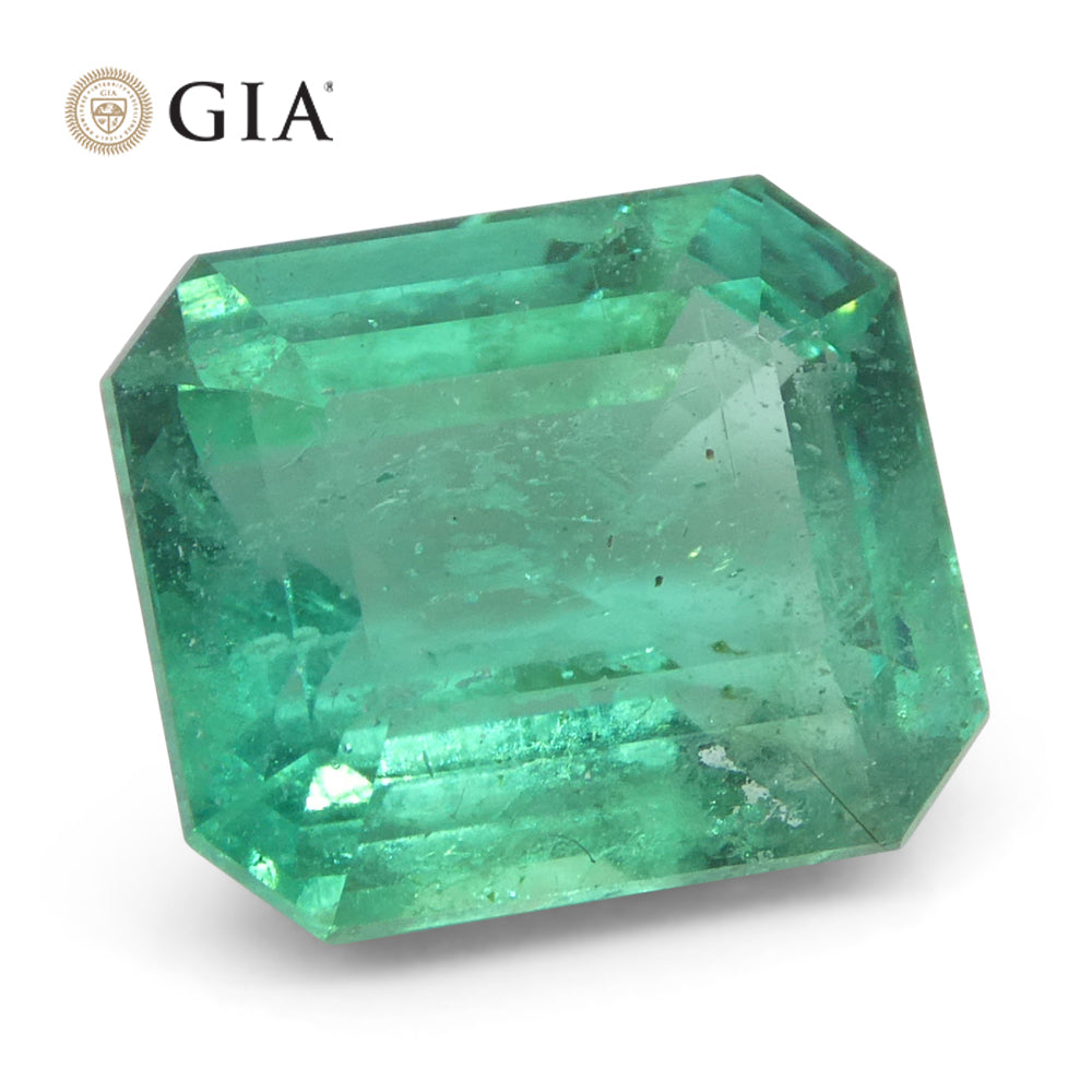 4.16ct Zambian Green Emerald, Octagonal Cut, GIA Certified Natural Beryl Gemstone by SkyJems