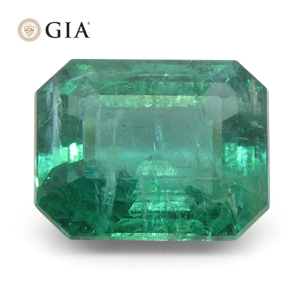 2.87ct Zambian Green Emerald, Octagonal Cut, GIA Certified Natural Beryl from SkyJems Gemstone Collection
