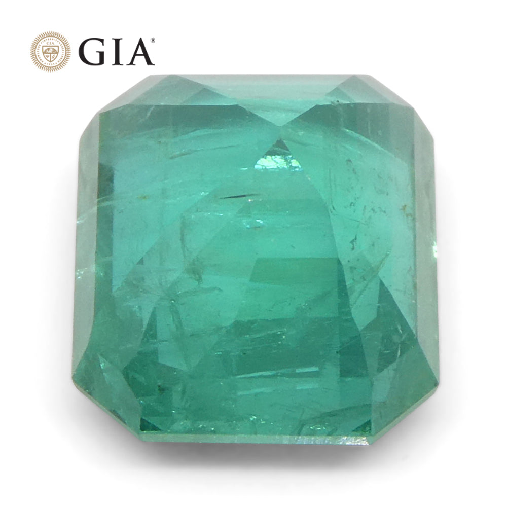 2.87ct Octagonal/Emerald Cut Green Emerald GIA Certified Zambia (F2) - Skyjems Wholesale Gemstones