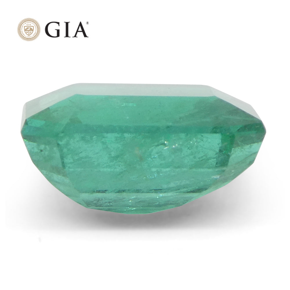3.19ct Octagonal/Emerald Cut Green Emerald GIA Certified Zambia (F2) - Skyjems Wholesale Gemstones