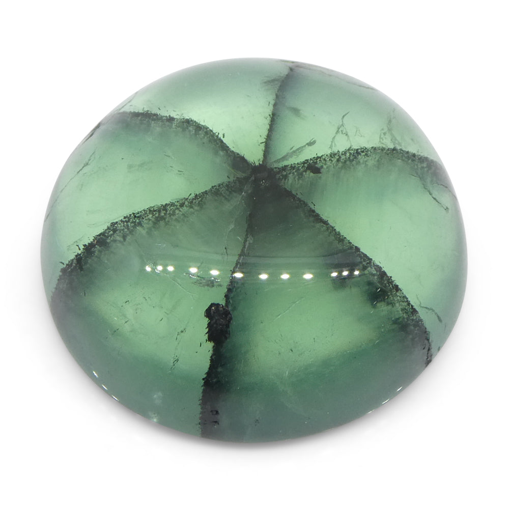 11.08ct Round Green and Black Trapiche Emerald GIA Certified Colombia (F1) - Skyjems Wholesale Gemstones