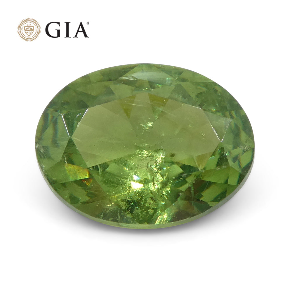Demantoid 1.91 cts 9.14 x 6.88 x 3.86 mm Oval Green $4000