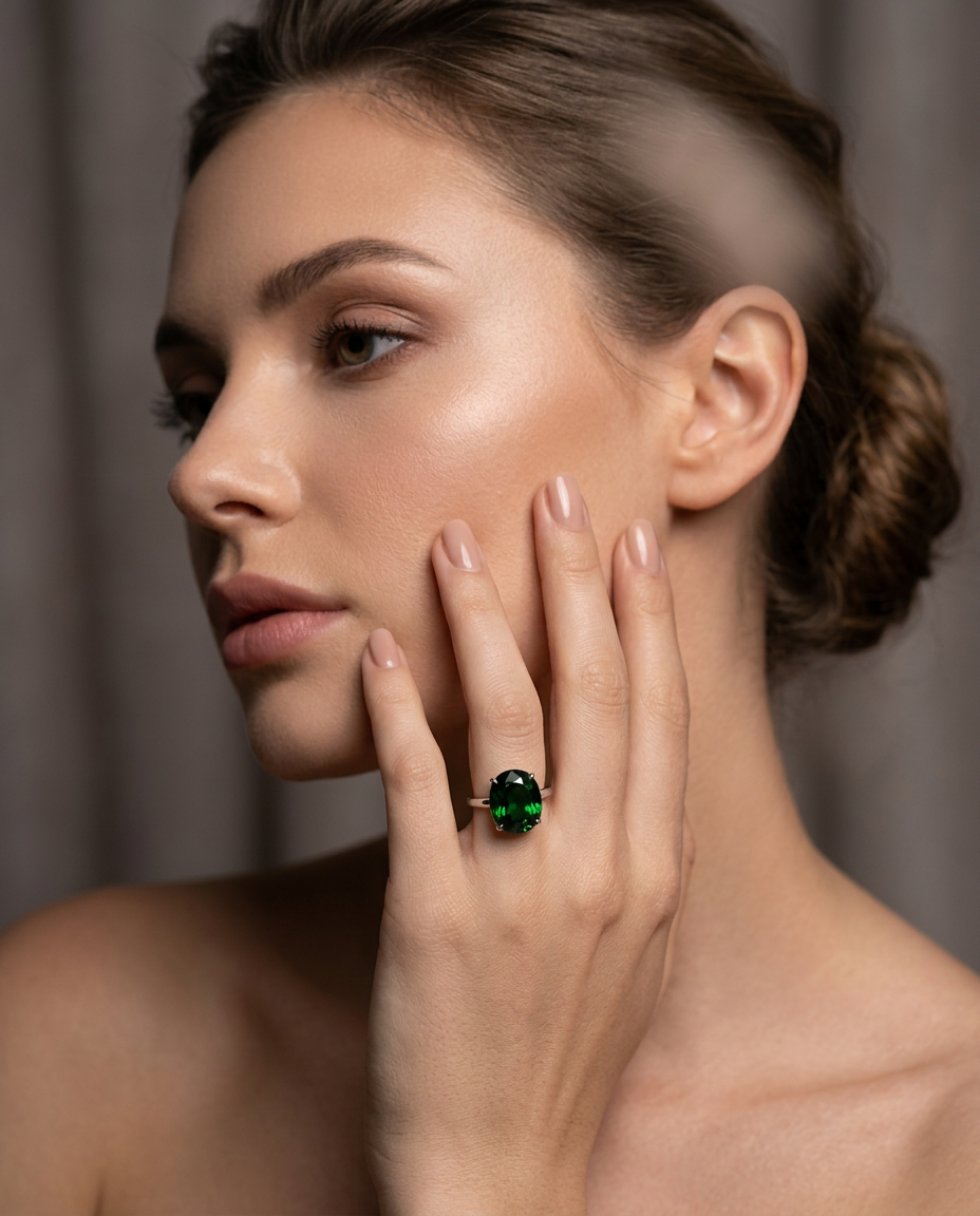 1.76ct cushion green tsavorite garnet, vivid green, eye clean, unheated — Skyjems