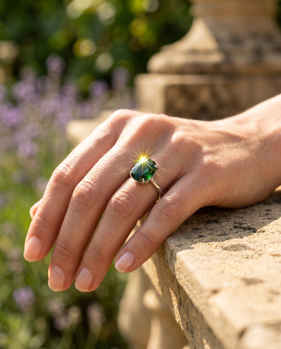 1.76ct cushion green tsavorite garnet, vivid green, eye clean, unheated GIA certified — Skyjems