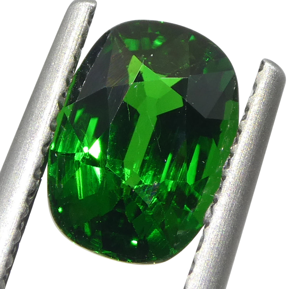 1.76ct Cushion Green Tsavorite Garnet GIA Certified, Unheated - Skyjems Wholesale Gemstones