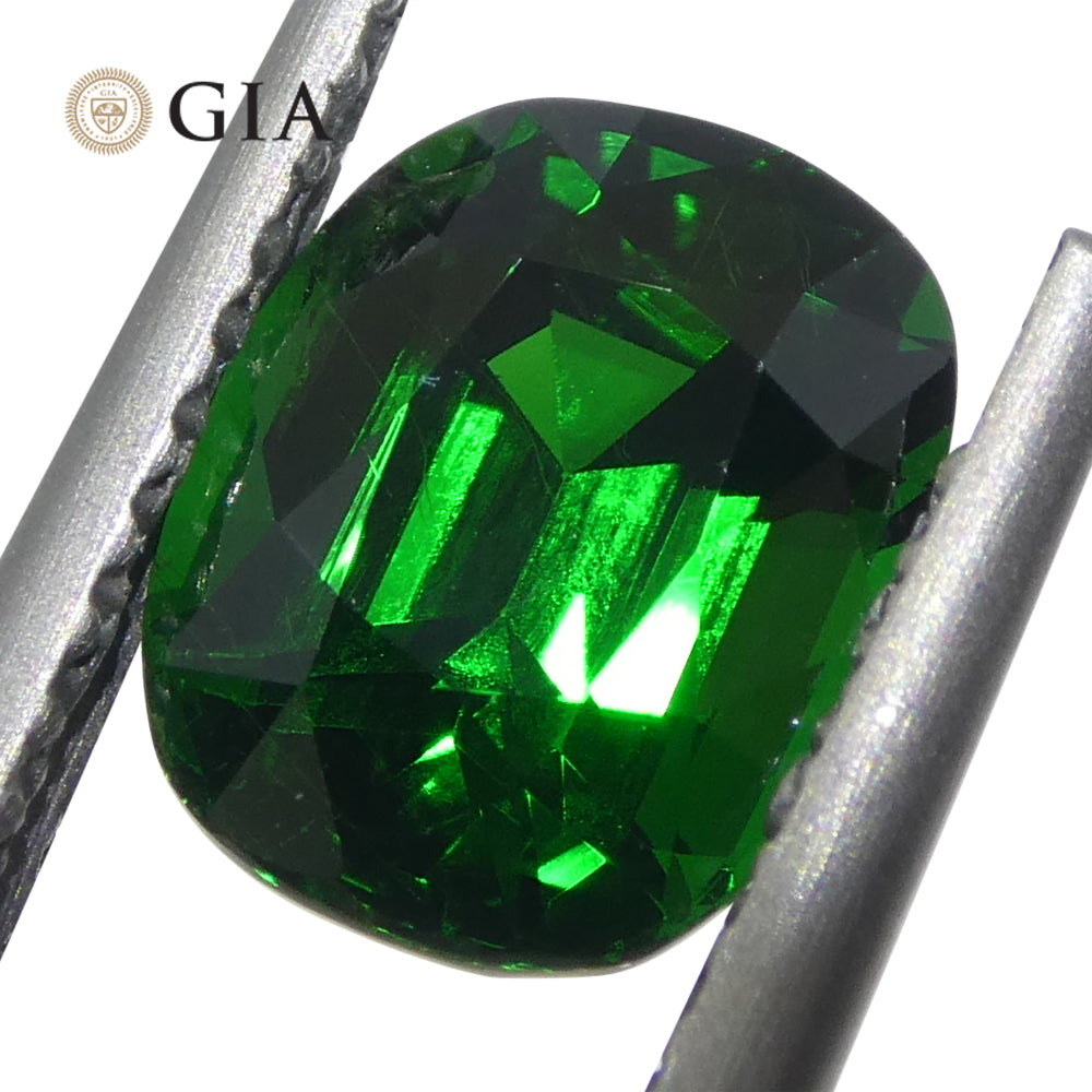 2.08ct Cushion Green Tsavorite Garnet GIA Certified, Unheated - Skyjems Wholesale Gemstones