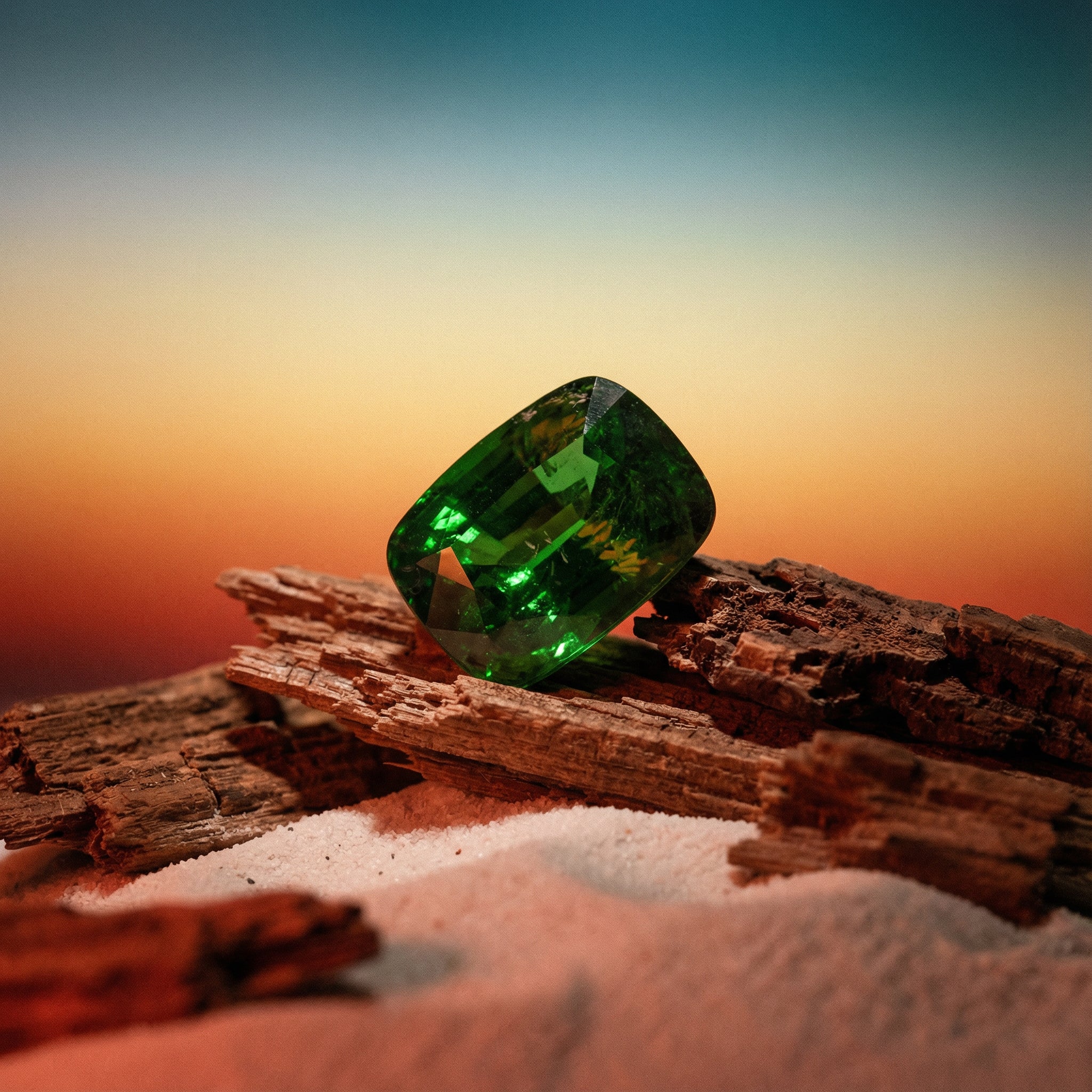 2.92ct Cushion Green Tsavorite Garnet GIA Certified, Unheated - Skyjems Wholesale Gemstones