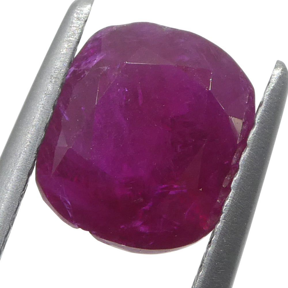 Ruby 2.06 cts 8.15 x 7.10 x 3.91 mm Cushion Red $5000