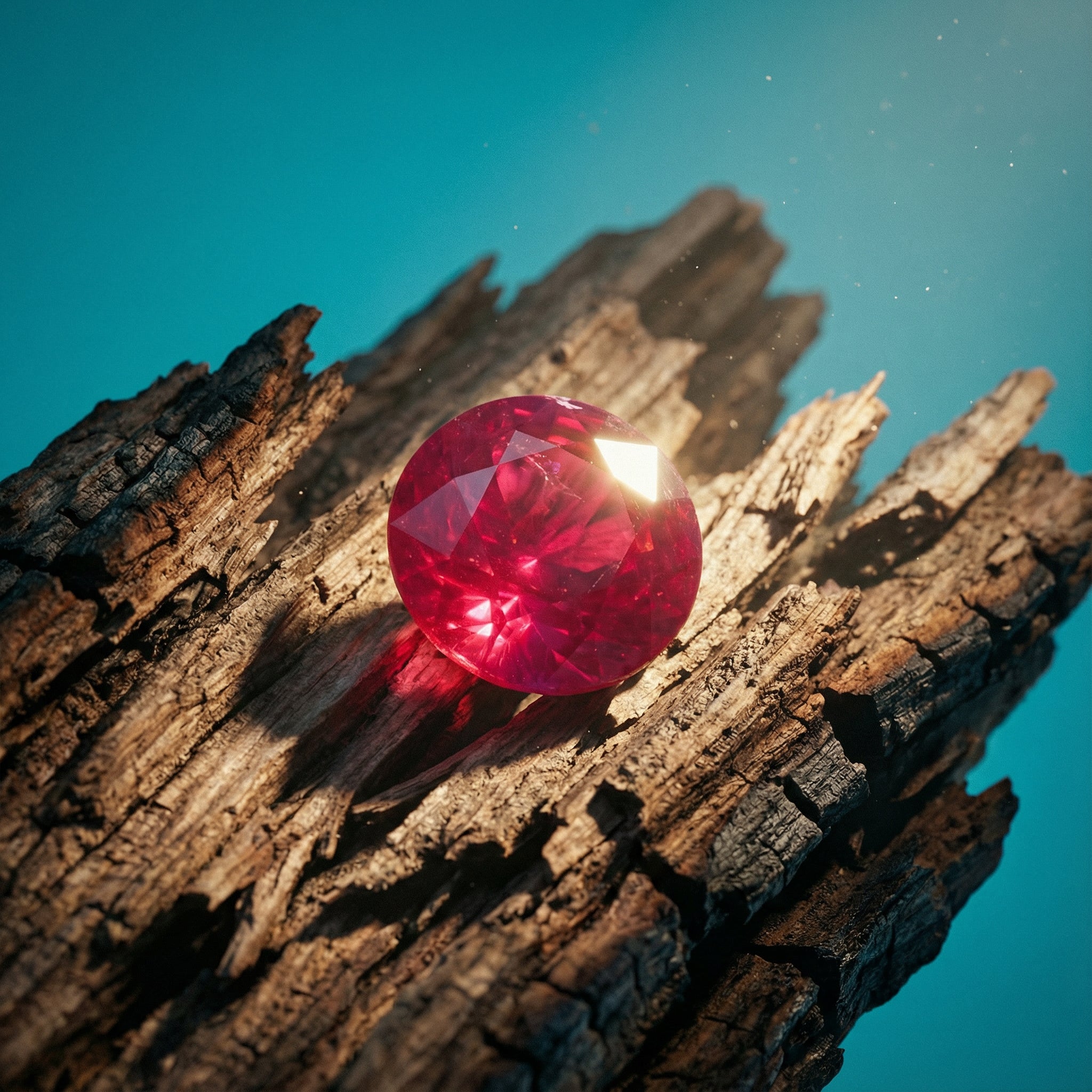 1.53ct Round Red Madagascar Ruby from SkyJems, GIA certified natural corundum gemstone with vibrant color and precision cut