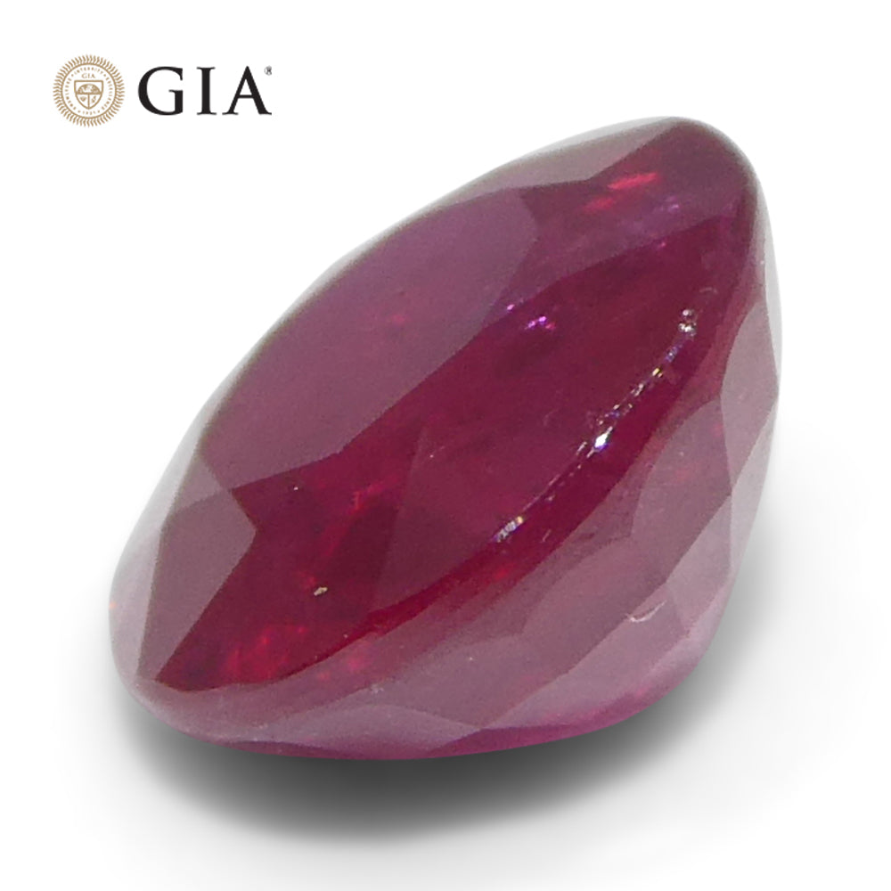 1.53ct Round Red Madagascar Ruby from SkyJems, GIA certified natural corundum gemstone with vibrant color and precision cut