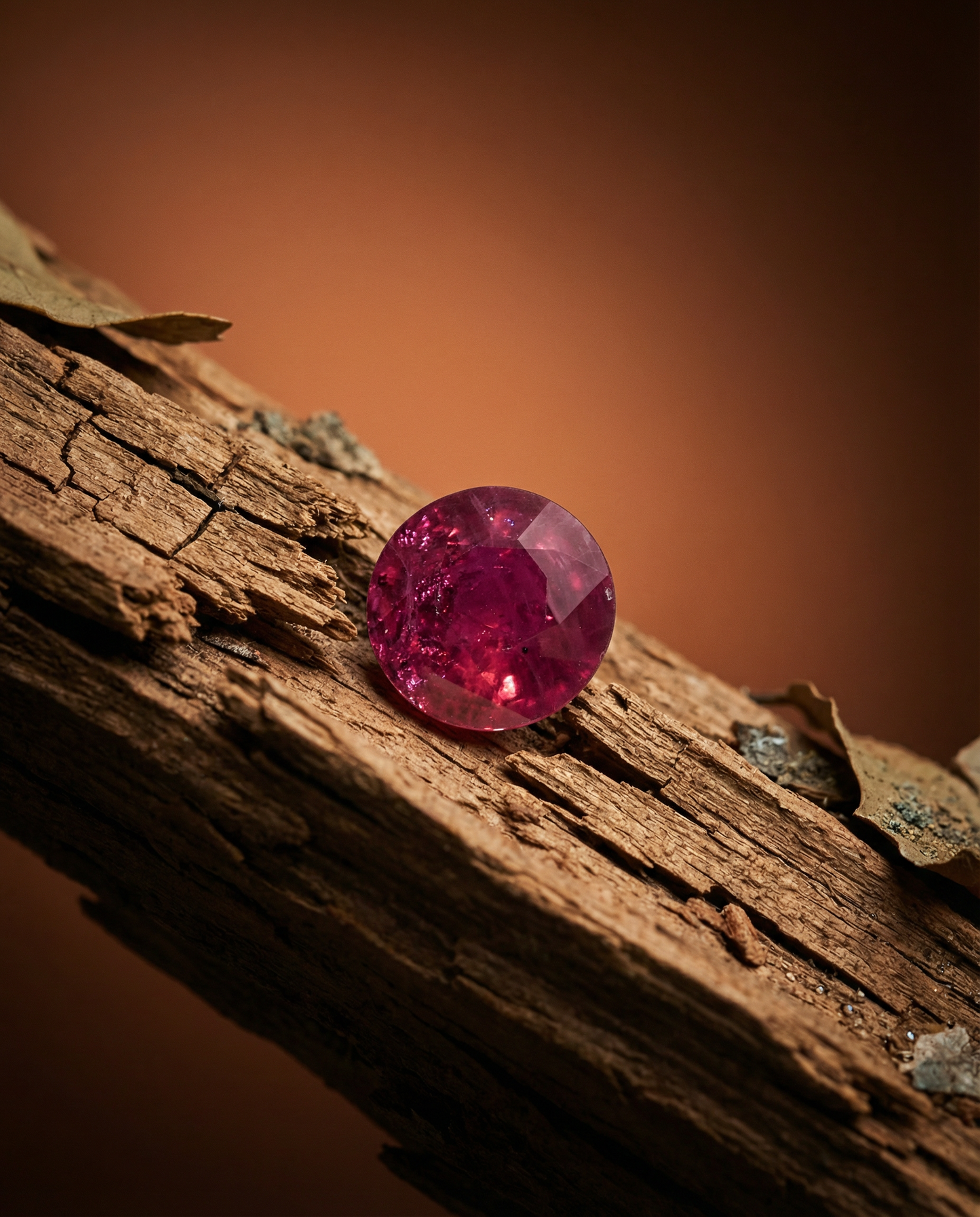 1.06ct Round Red Ruby GIA Certified Madagascar