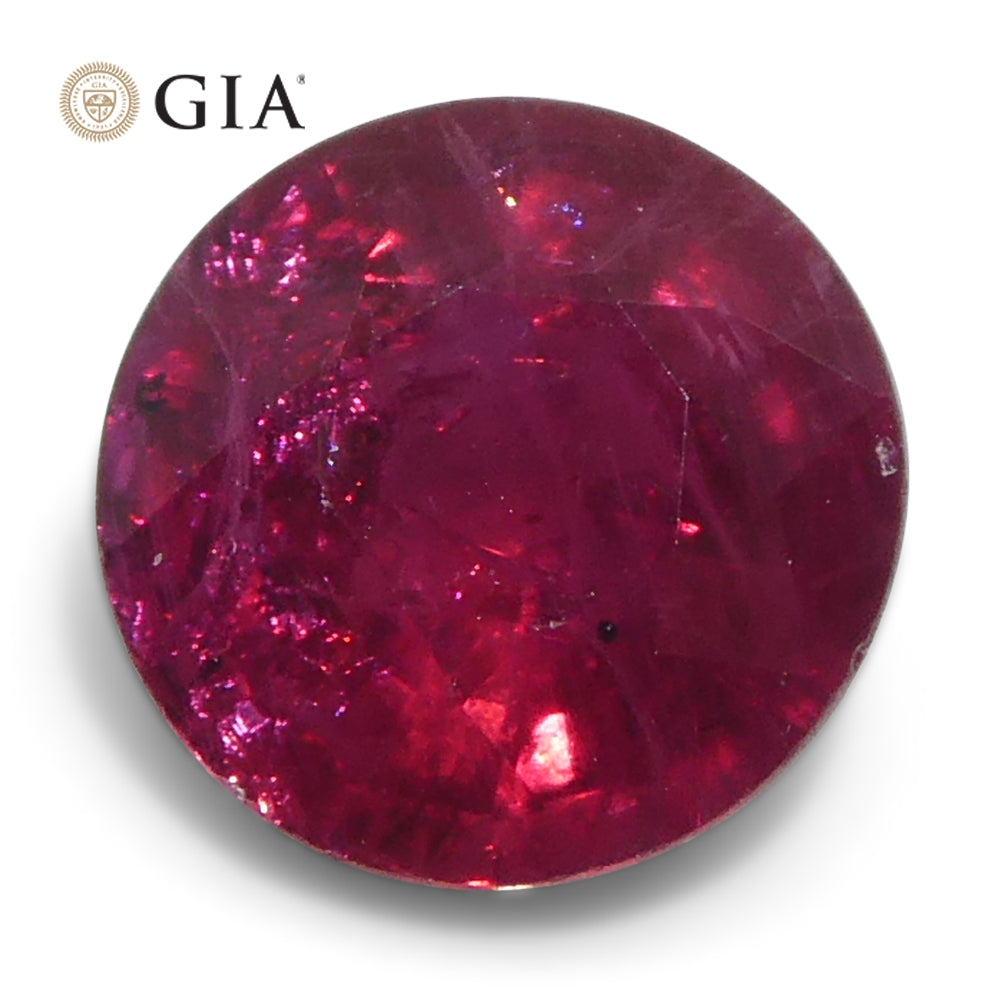 1.06ct Round Red Ruby GIA Certified Madagascar - Skyjems Wholesale Gemstones
