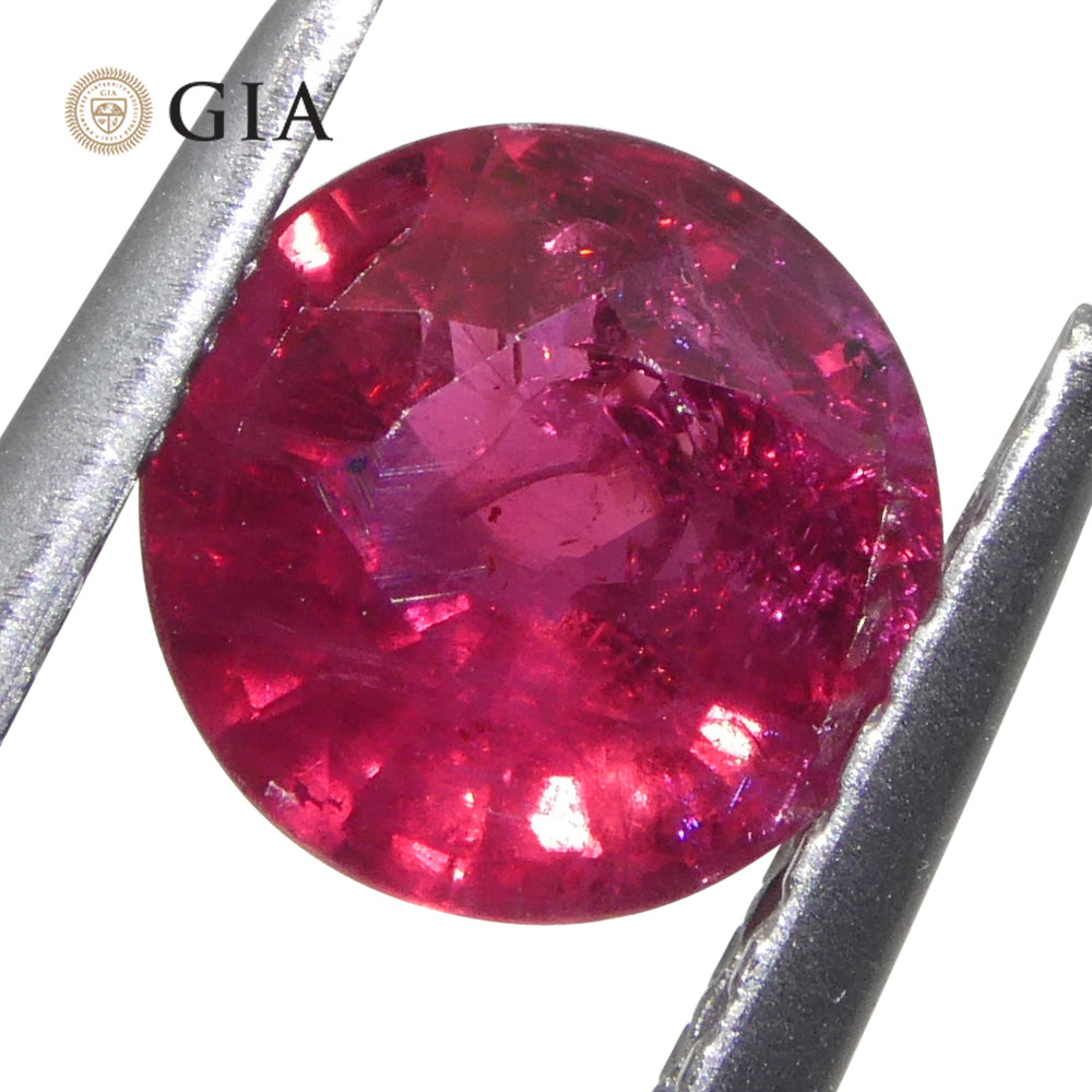 SkyJems 1.06ct Round Red Ruby from Madagascar, GIA Certified Natural Corundum Gemstone