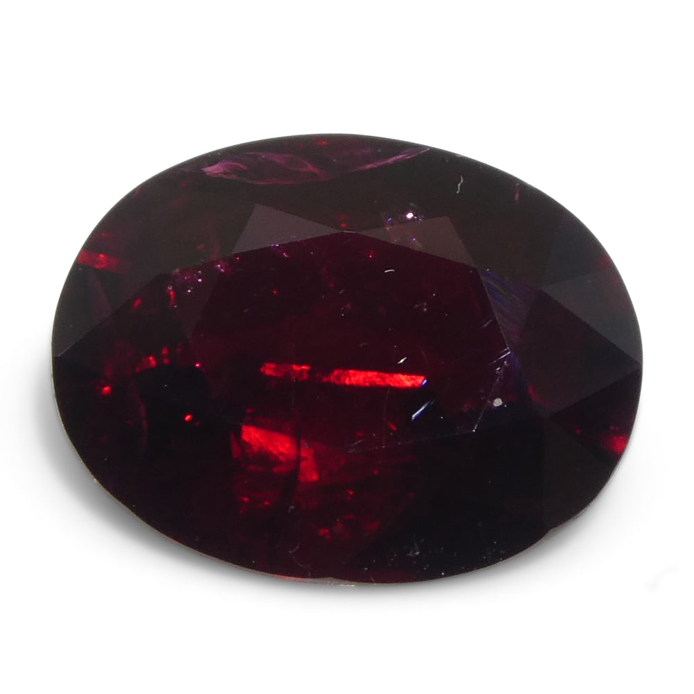 2.22ct Oval Dark Red Ruby GIA Certified Madagascar