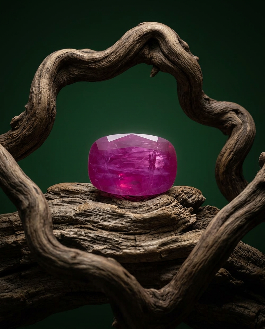 1.86ct Cushion Purplish Red Ruby GIA Certified Vietnam Unheated