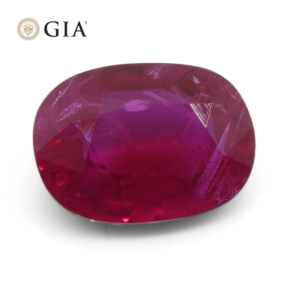 2.04ct Cushion Vivid Red Ruby GIA Certified Mozambique - Skyjems Wholesale Gemstones