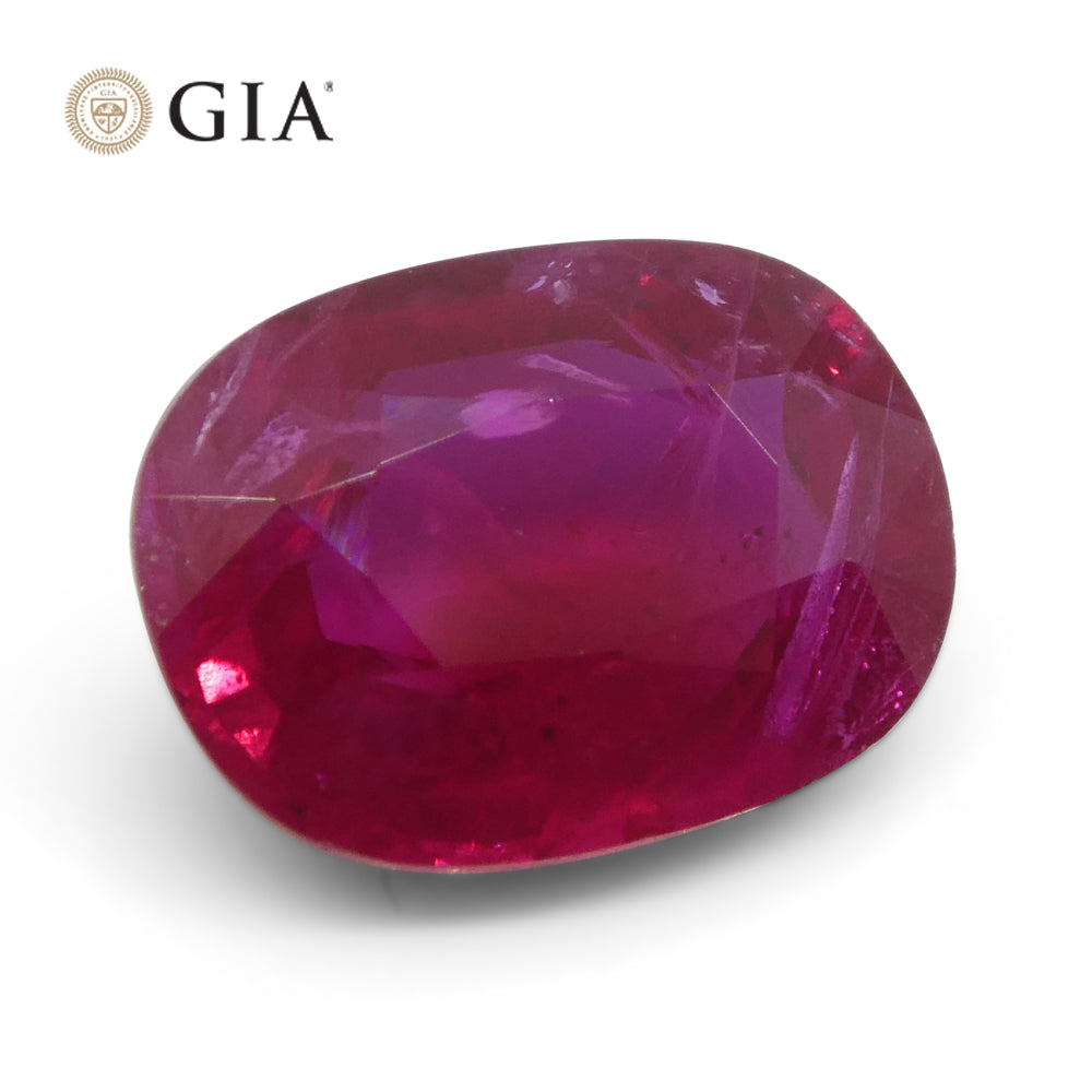 2.04ct Cushion Vivid Red Ruby GIA Certified Mozambique - Skyjems Wholesale Gemstones
