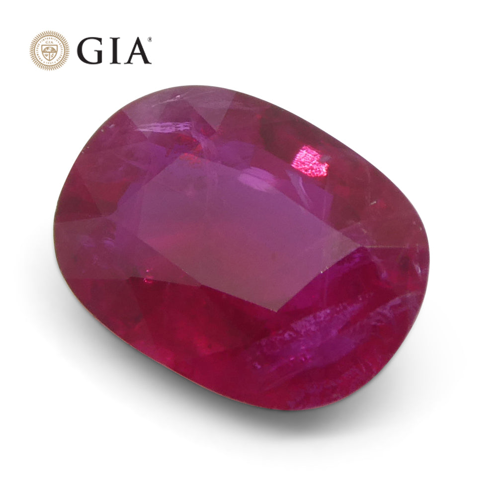 2.04ct Cushion Vivid Red Ruby GIA Certified Mozambique - Skyjems Wholesale Gemstones