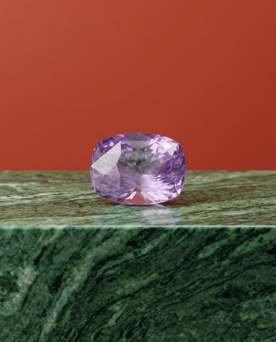 1.95ct Purplish Pink Sapphire from Sri Lanka, cushion-cut unheated gemstone by SkyJems, GIA certified fine jewelry stone