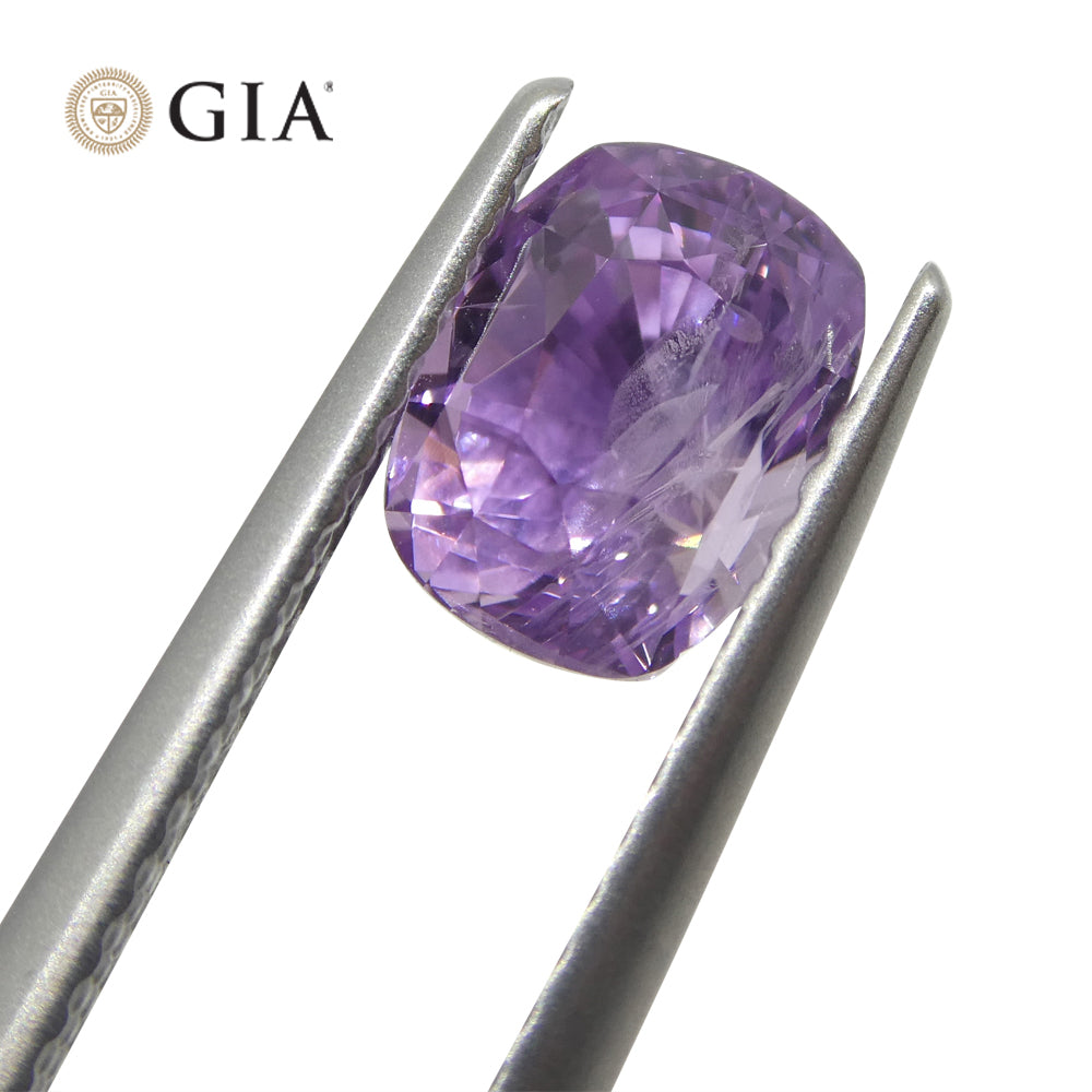 1.95ct Purplish Pink Sapphire Cushion GIA Certified Unheated, Sri Lanka - Skyjems Wholesale Gemstones