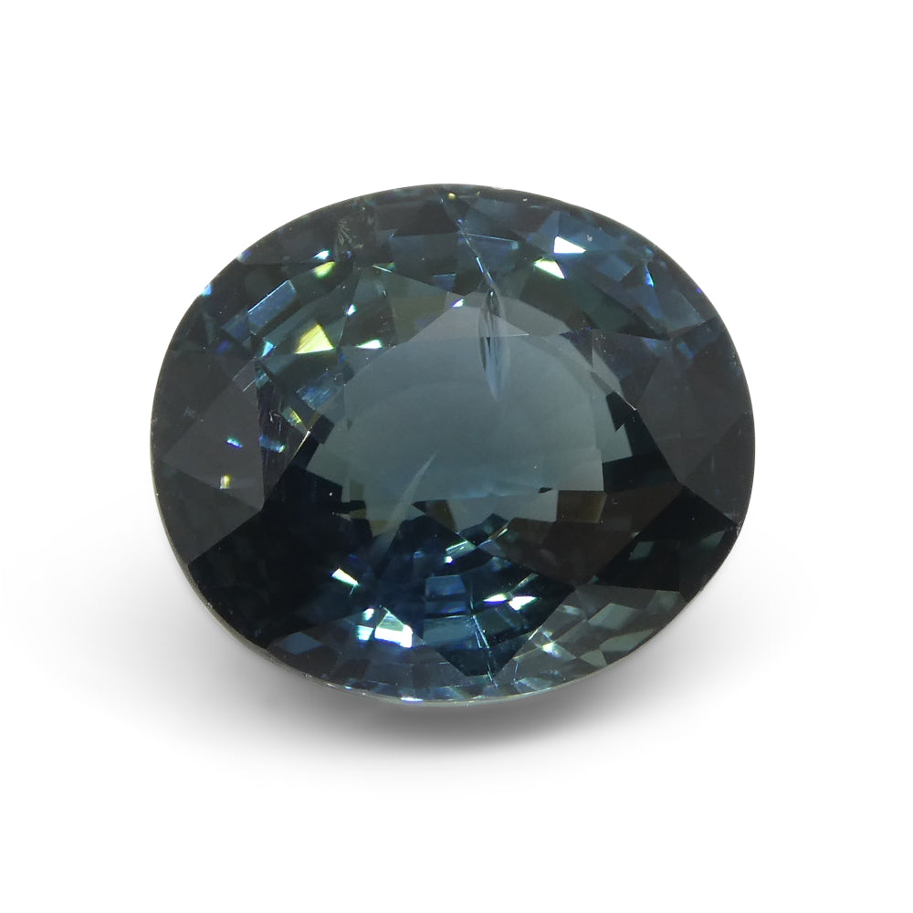 6.84ct Oval Teal Blue Mermaid Sapphire GIA Certified Ethiopia - Skyjems Wholesale Gemstones