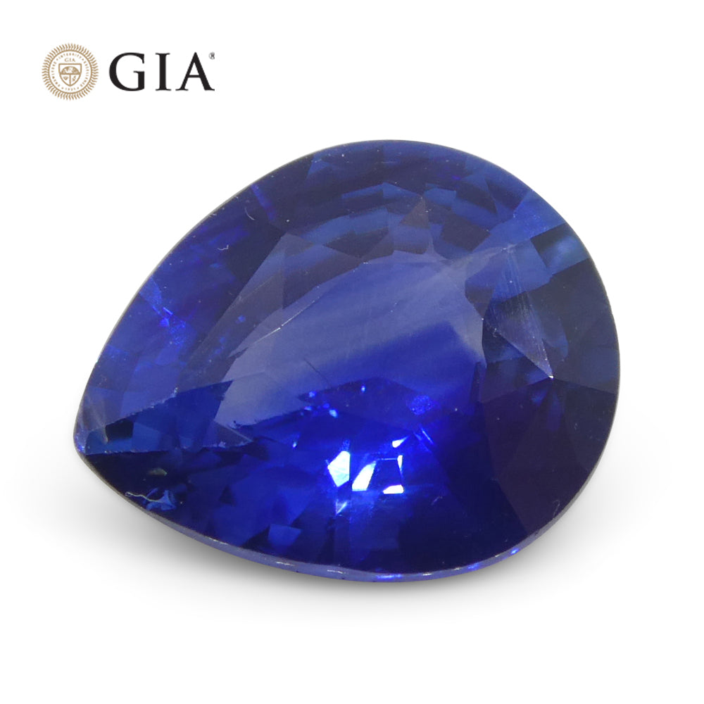 1.42ct Pear Blue Sapphire GIA Certified Sri Lanka - Skyjems Wholesale Gemstones